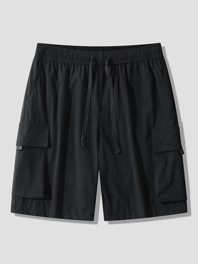 Amadeus | Solid Drawstring Cargo Shorts
