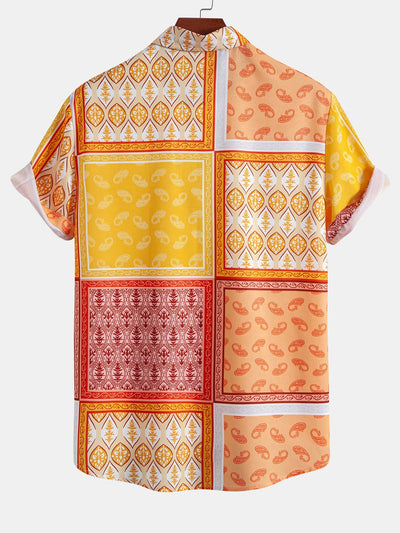 Magnus® | Paisley Border Button Up Shirt