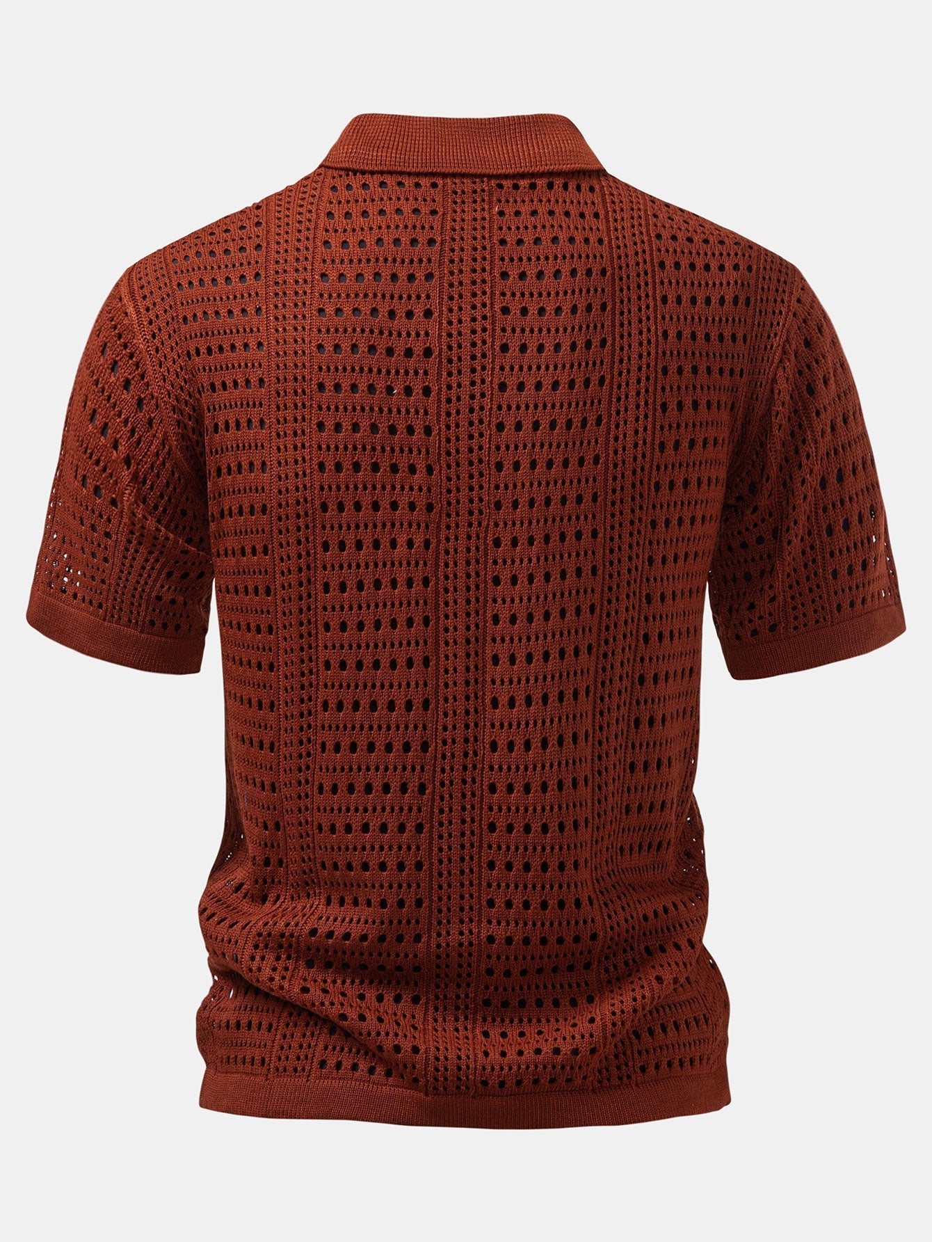 Alexander | Crochet  V Neck Polo Shirt