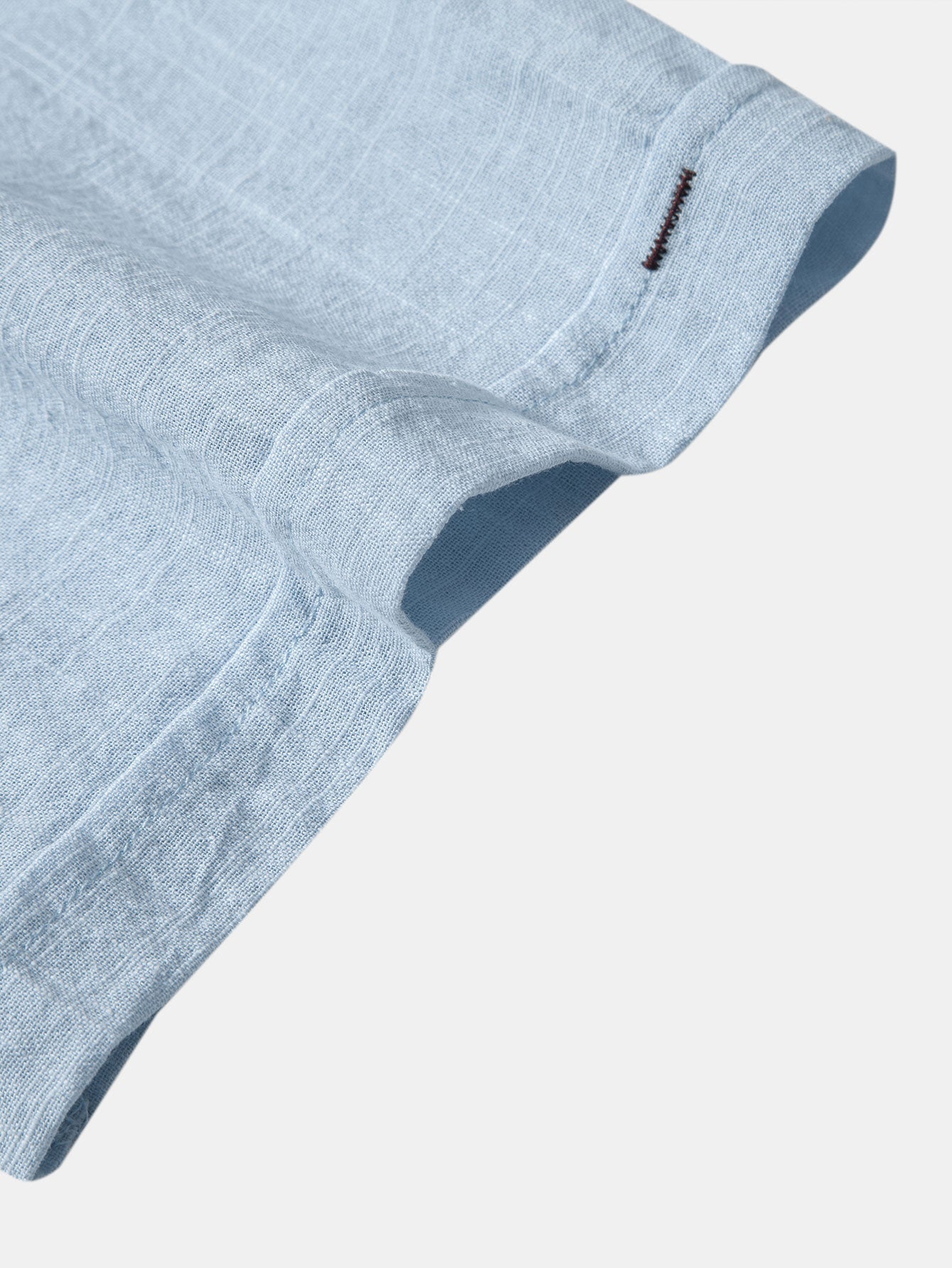 Guarionex® | Short Sleeve Linen Look Polo Collar Shirt