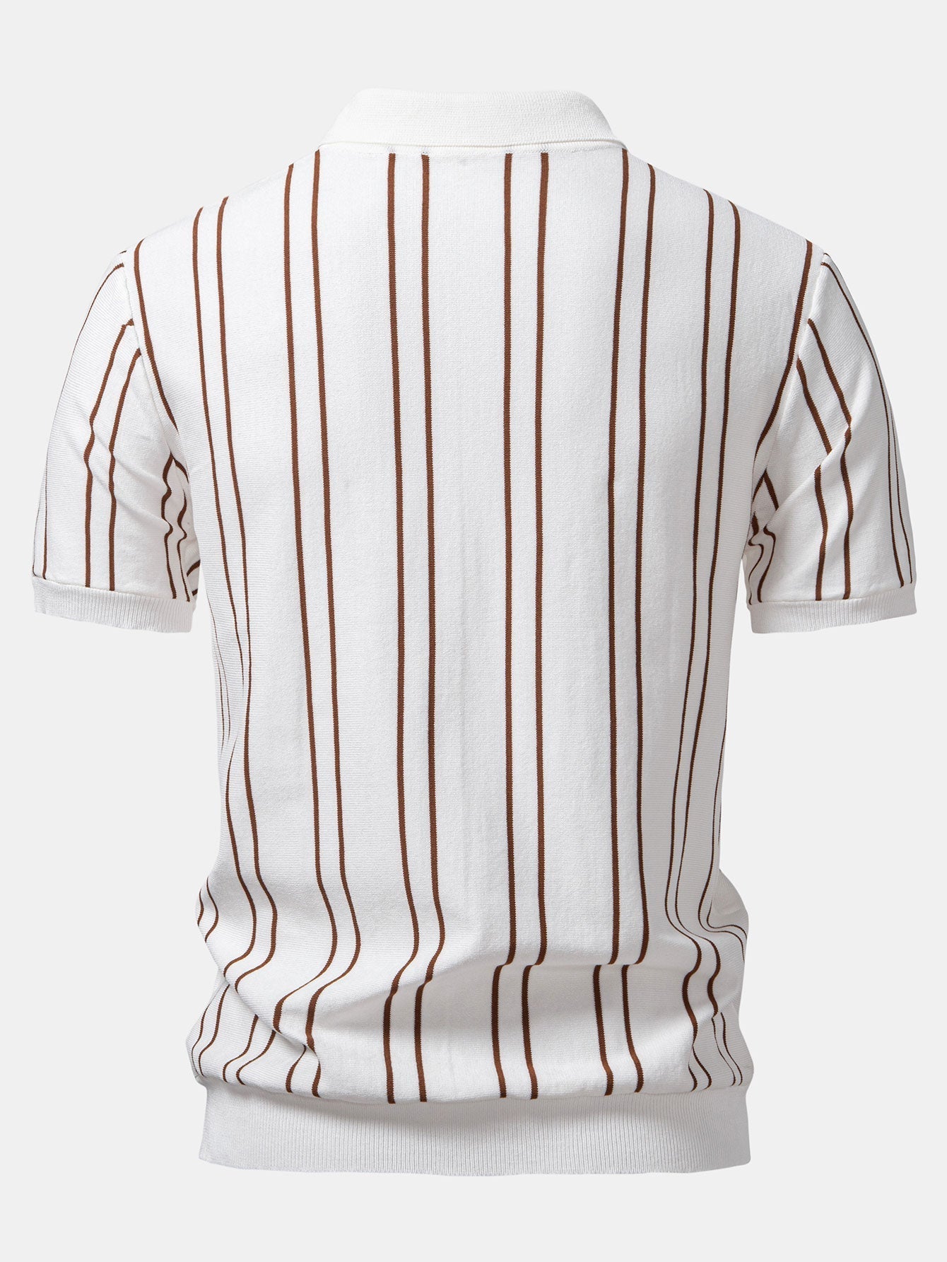 Matthew | Striped Knitted Polo Shirt