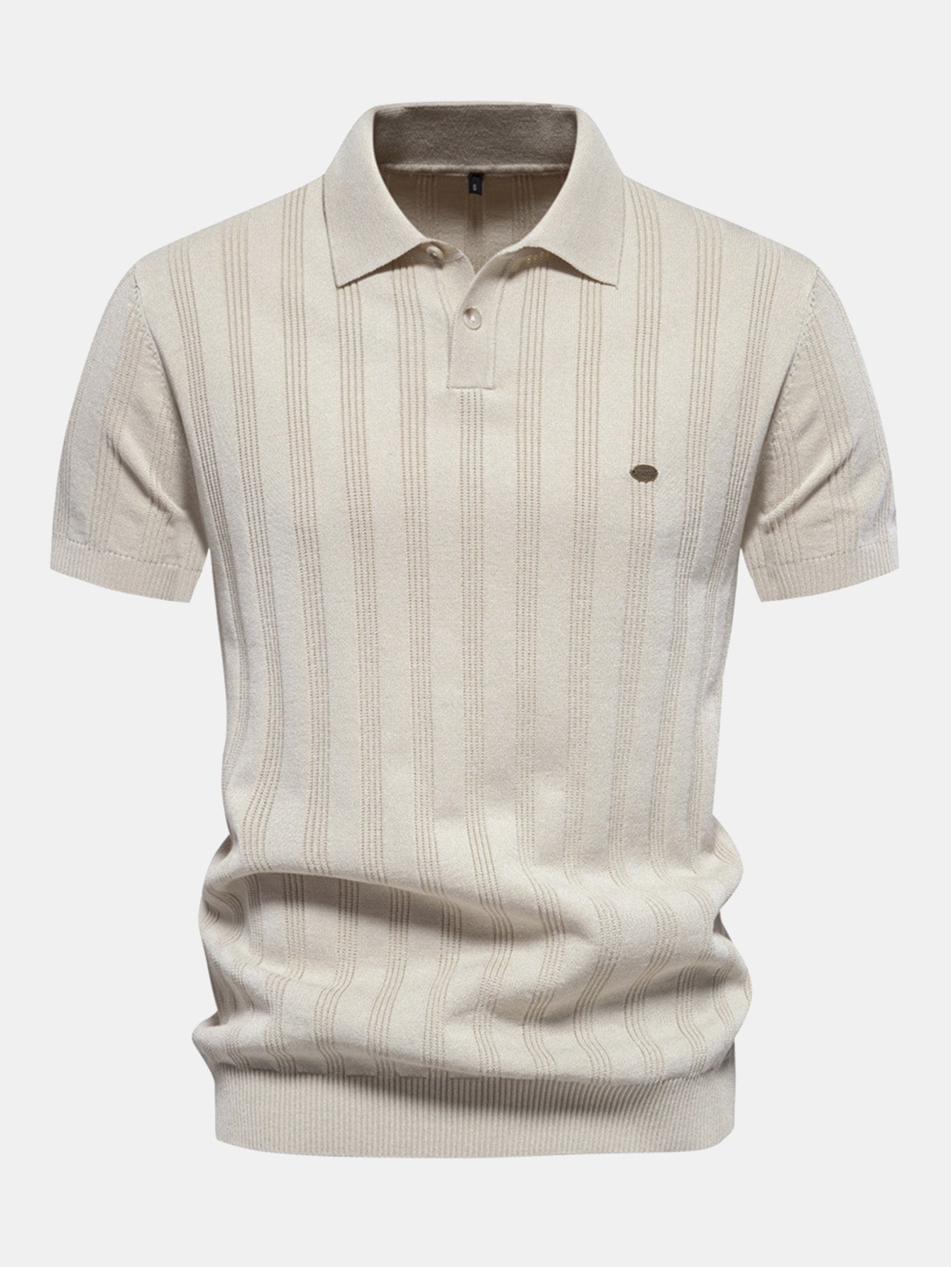 Gavin | Stripe Knit Polo Shirt