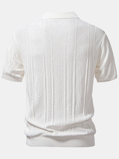 hola Geometric Jacquard Polo Shirt & Slim Fit Tapered Pants