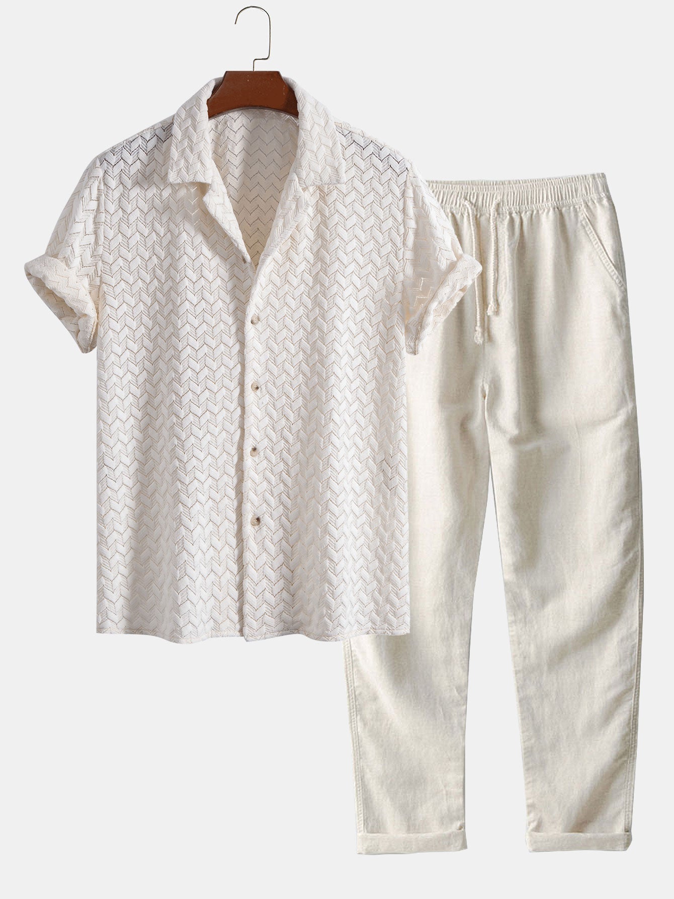 Jack® | Textured Cuban Shirt & Straight Leg Linen Pants