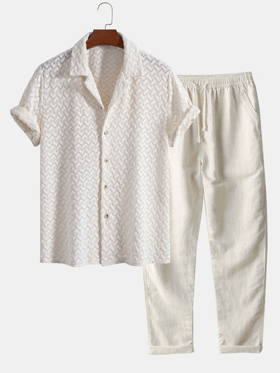 Jack® | Textured Cuban Shirt & Straight Leg Linen Pants