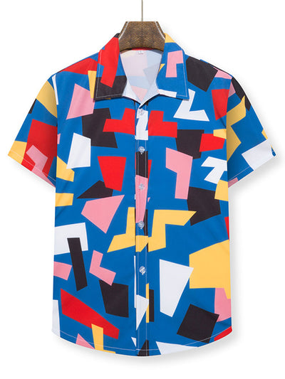 Artemi® | Geometry Print Button Up Shirt