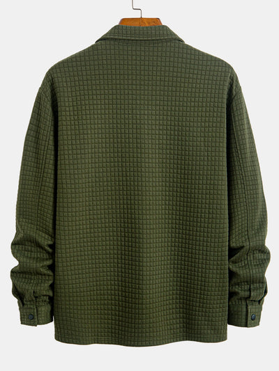 Ahmik® | Quilted Waffle Jacquard Overshirt