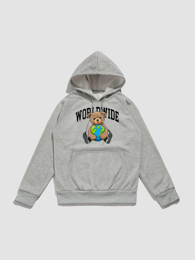 Wesley | Worldwide Bear Print Hoodie