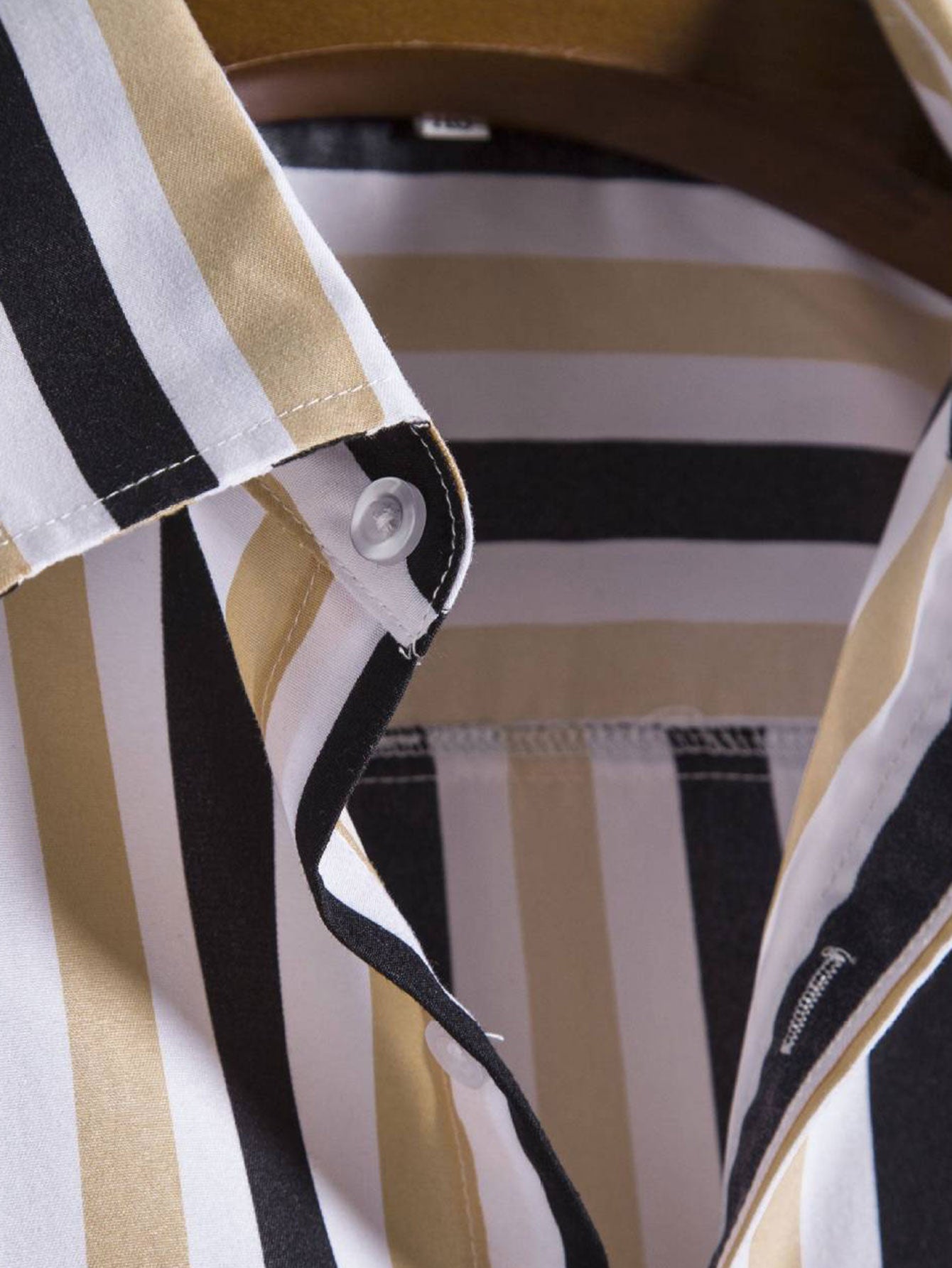 Astrophel® | Man Striped Print Button Up Shirt