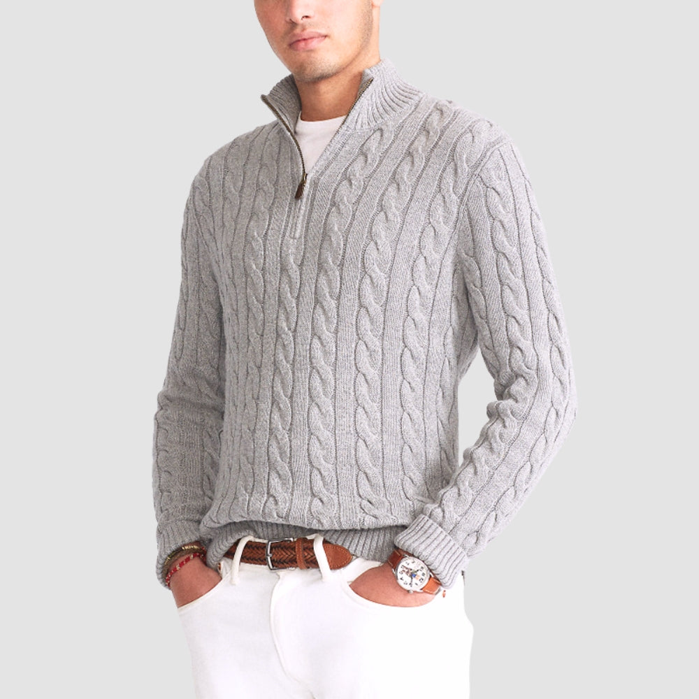 Bialas® | MV Thick Half Zipper Cotton Sweater