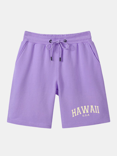 Philip | Hawaii Print Mid Length Shorts