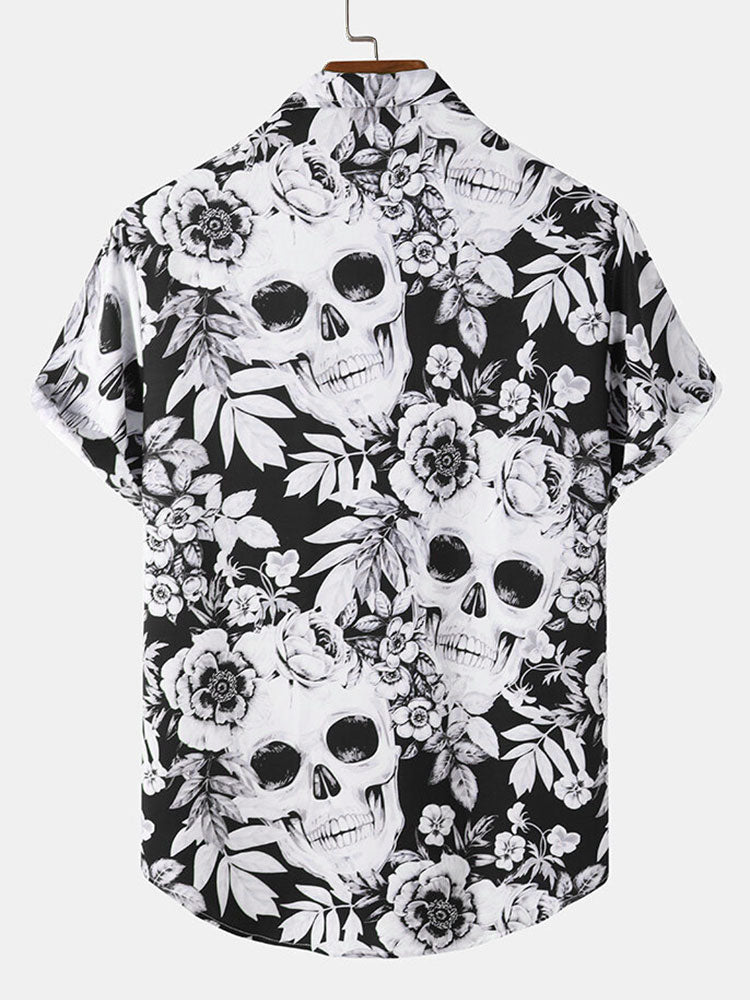 Amon® | Skull Floral Print Shirt