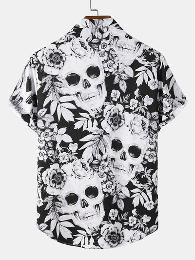Amon® | Skull Floral Print Shirt