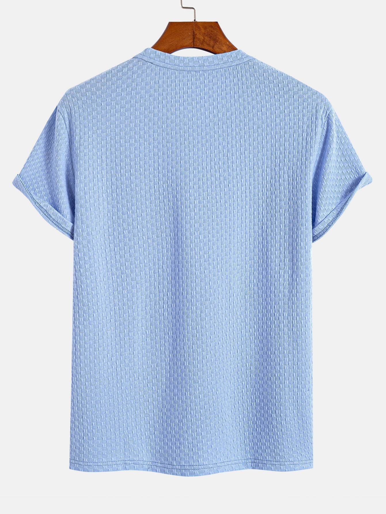 Damián® | Checkerboard Textured Knitted T-shirt