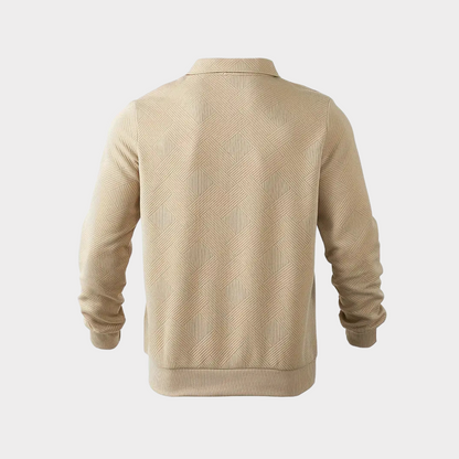Dylan® | Vintage Zip-Up Sweater With Geometric Pattern