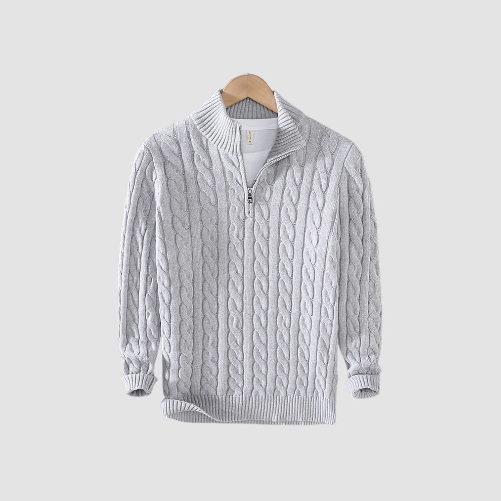 Bialas® | MV Thick Half Zipper Cotton Sweater