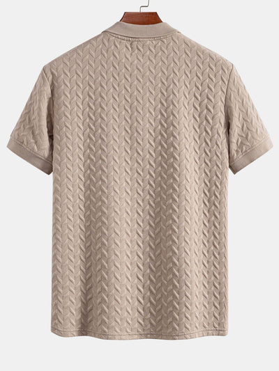 Colton | Geometric Jacquard Polo
