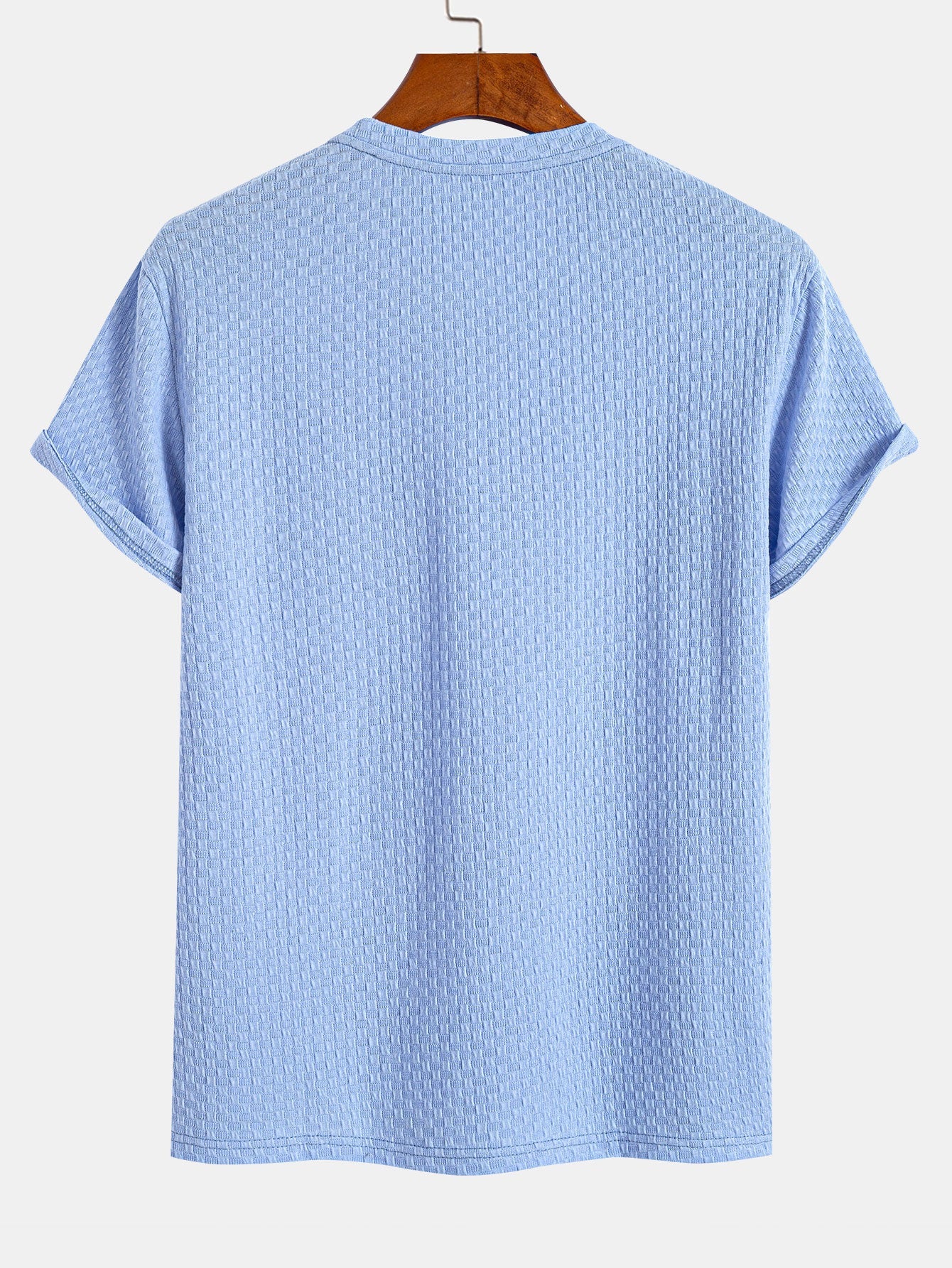Julián® | Checkerboard Textured Knitted T-shirt