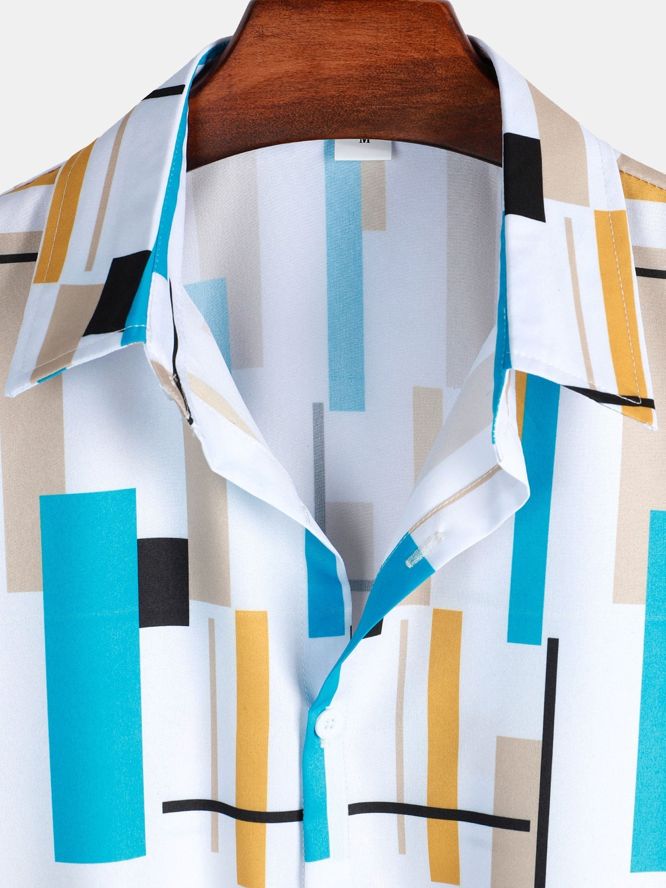 Aniceto® | Geometry Print Button Up Shirt
