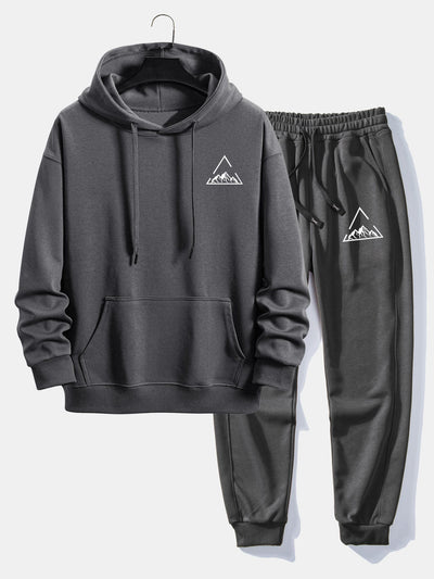 Lionel® | Triangle Mountain Print Relax Fit Hoodie & Jogging Pants