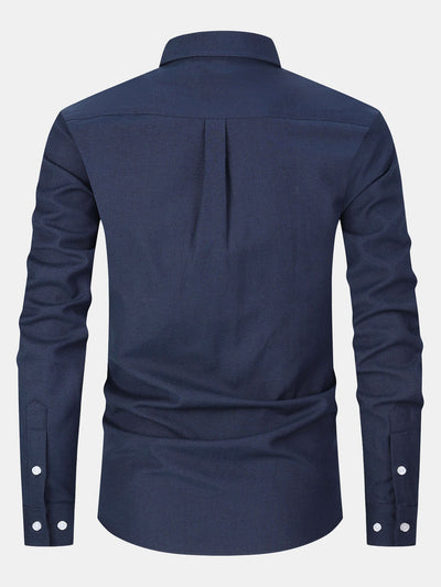 Fulvio® | Long Sleeve Pocket Button Up Oxford Shirt