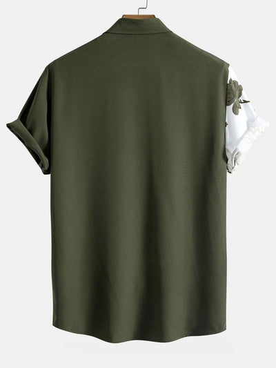 Acacio® | Floral Patchwork Print Button Up Shirt