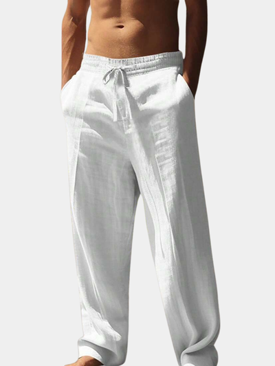 Justin | LIGHTWEIGHT LINEN PANTS WITH DRAWSTRING