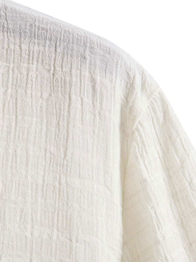 Arvy® | Textured Fabric Short Sleeve Shirt