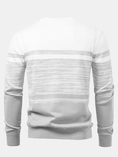 Aran® | Horizontal Stripe Pattern Crew Neck Sweater