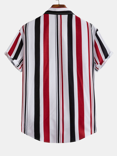 Simón® | Colored Striped Print Shirt