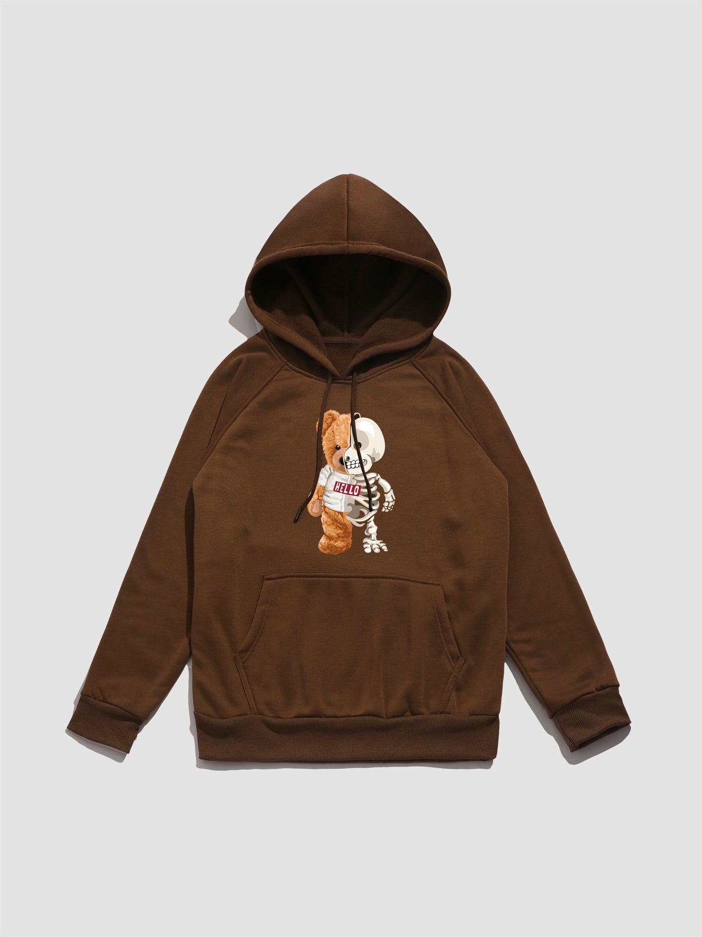 Zavier | Skeleton Bear Print Hoodie