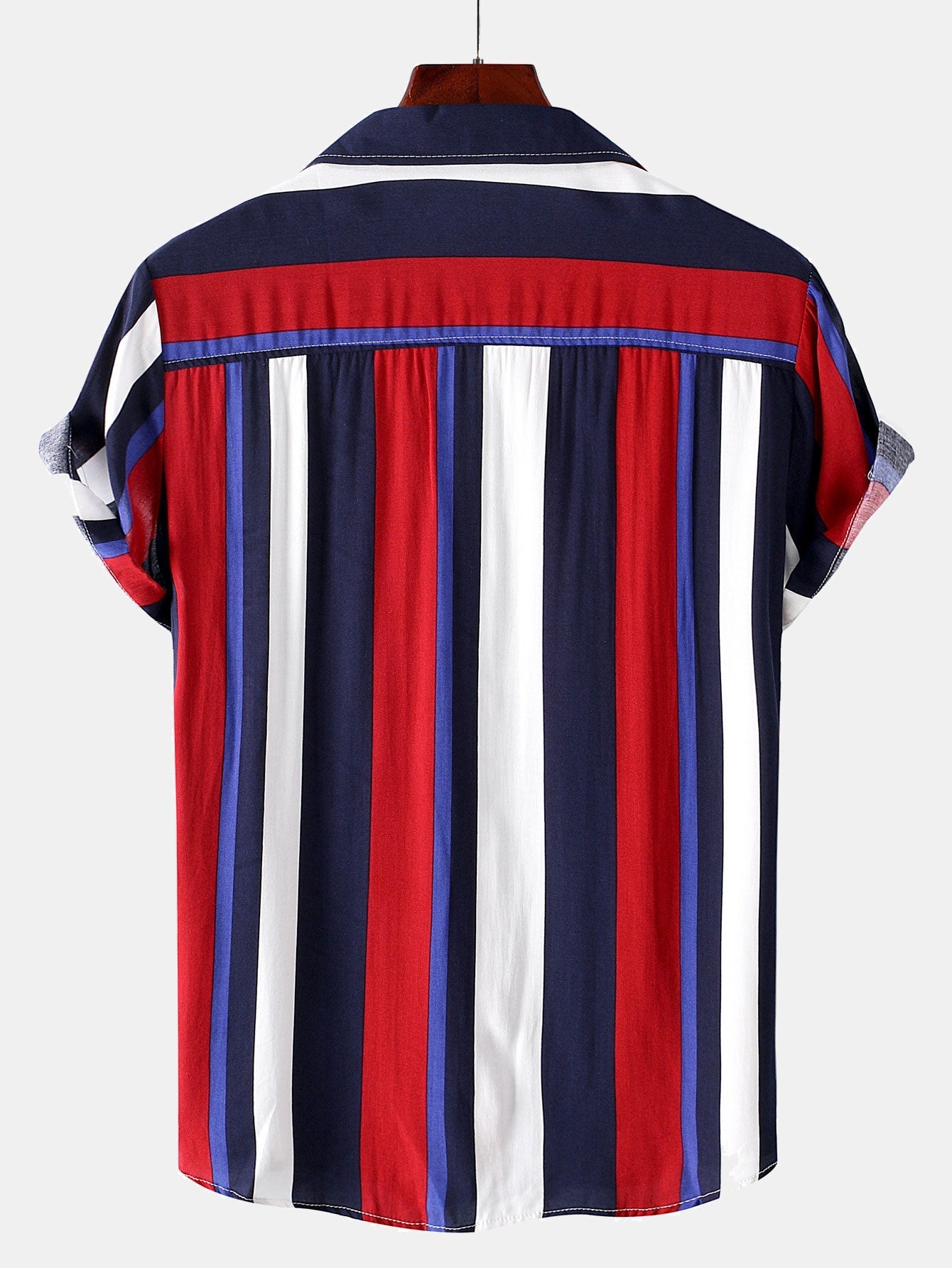 Arno® | Colorful Striped Print Revere Shirt