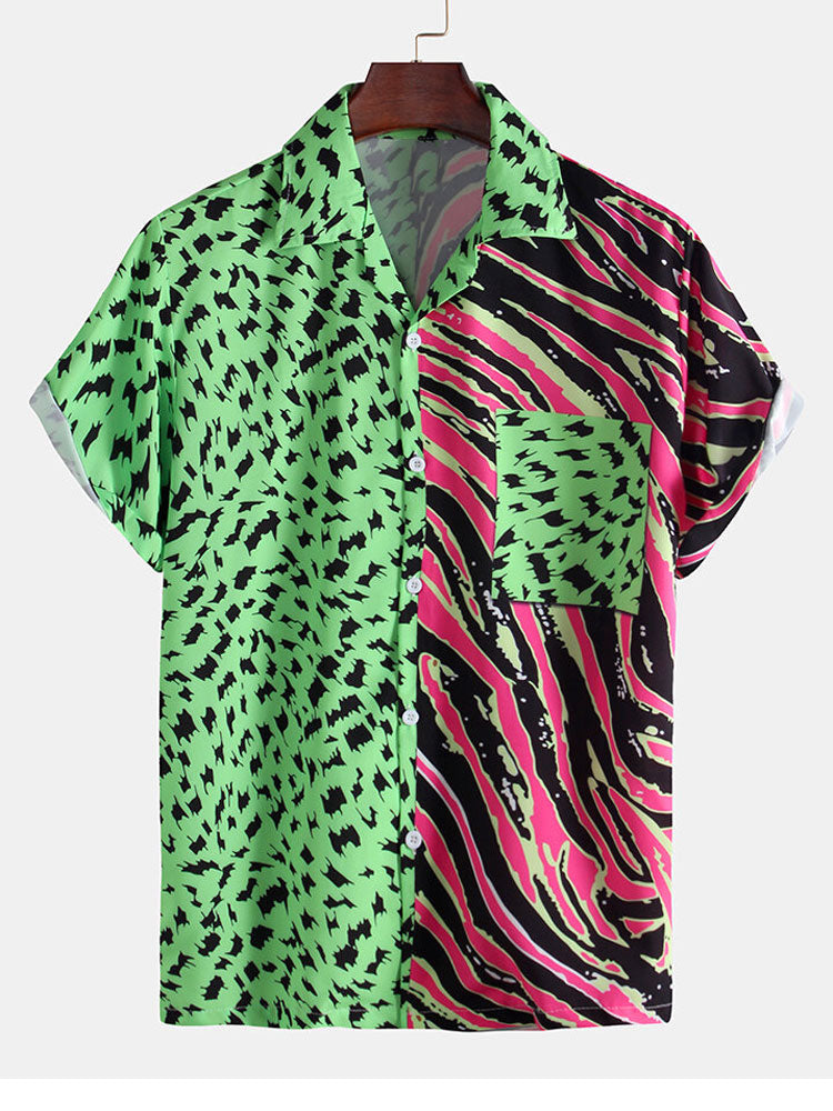 Asturio® | Two Tone Animal Print Shirt