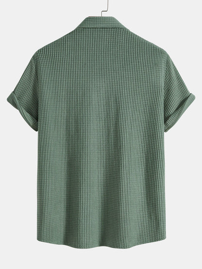 Adalhard® | Waffle Button Up Shirt & Shorts