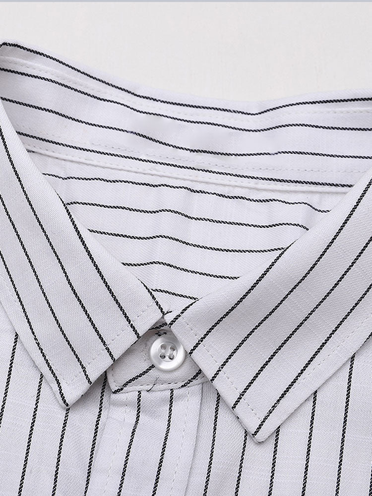 Amin® | Men Cotton Striped Button Up Shirt