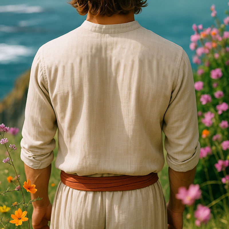 Men's Casal Vine Embroidered Long Sleeve Shirt