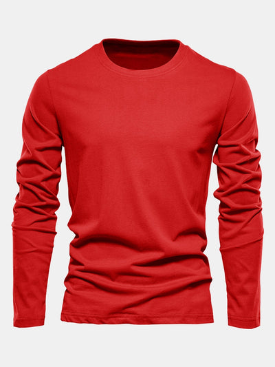 Macario® | Basic Long Sleeve Cotton T-Shirt