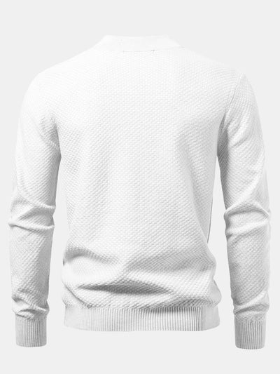 Amir® | Checkerboard Textured Mock Neck Sweater