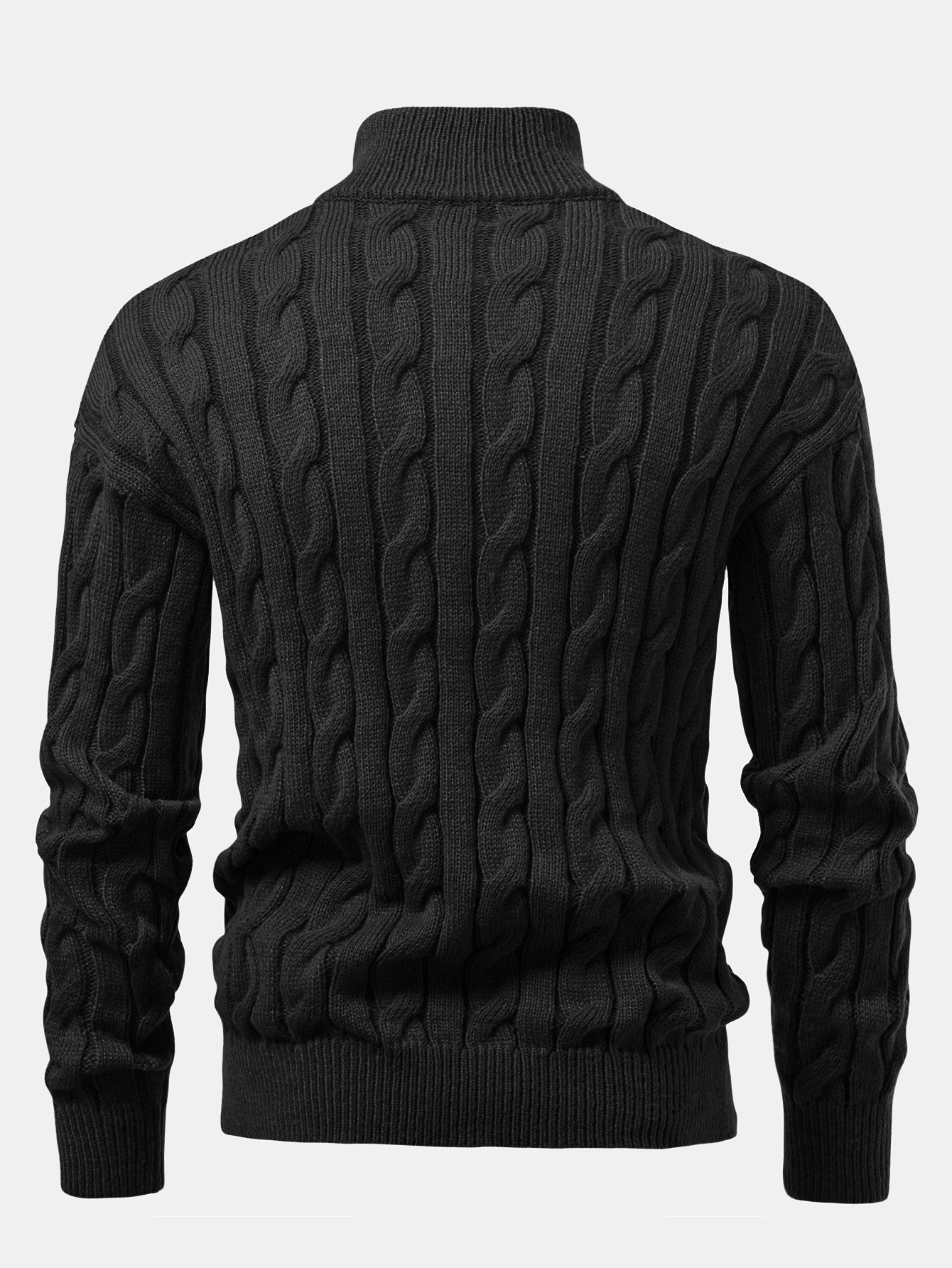 Achille® | Twist Jacquard Quarter Zip Sweater