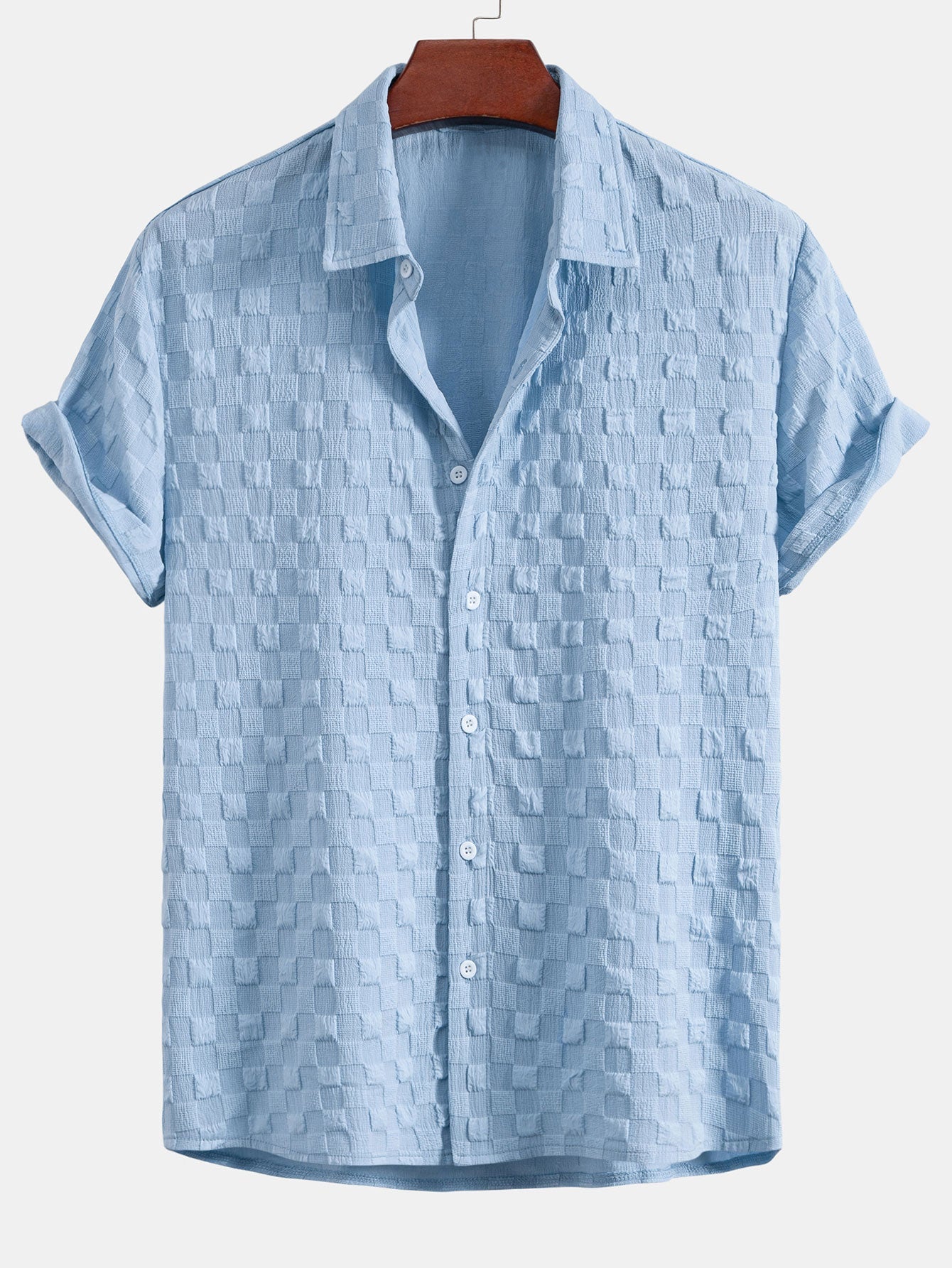 Jesse® | Checkerboard Textured Button Up Shirt