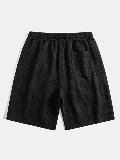 Aarón® | Twist Jacquard Arc Hem T-Shirt & Twist Jacquard Shorts