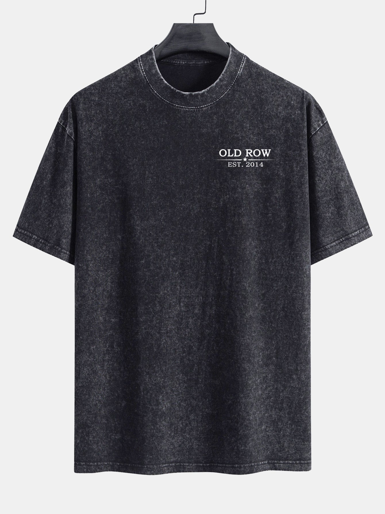 Jairo® | USA Old Row Beer Print Washed Distressed Drop Shoulder T-Shirt