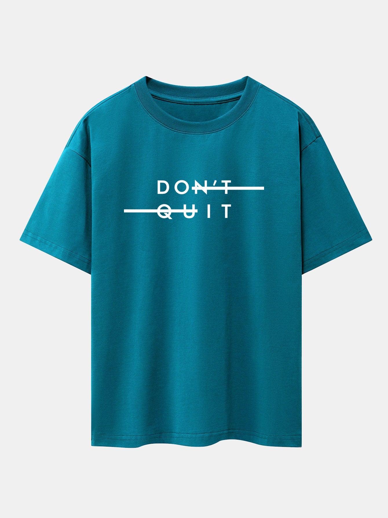 Dustin® | Don'T Quit Print Drop Shoulder Oversize T-Shirt