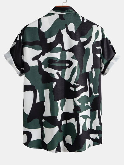 Anatole® | Colorblock Print Button Up Shirt