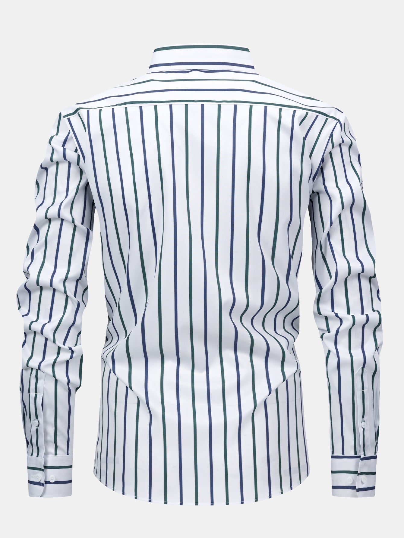 hola STRIPED LONG SLEEVE BUTTON-DOWN SHIRT