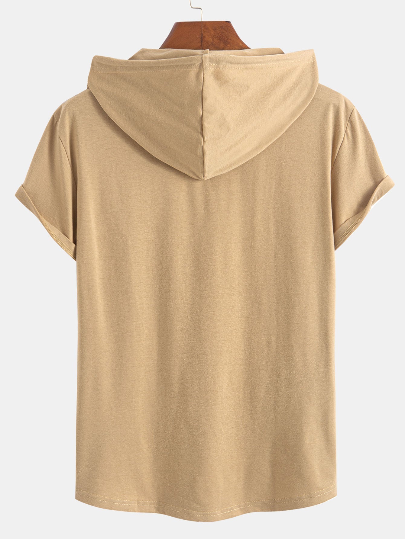 Celestino® | Short Sleeve Henley Hooded T-Shirt