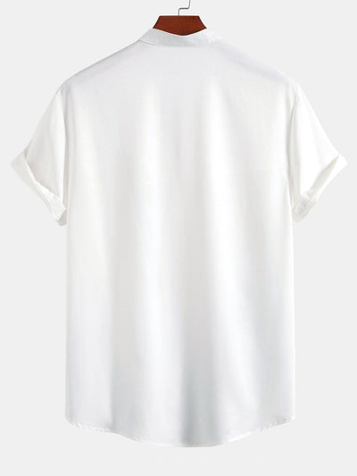 Mahoma® | Ink Landscape Painting Stand Collar Shirt