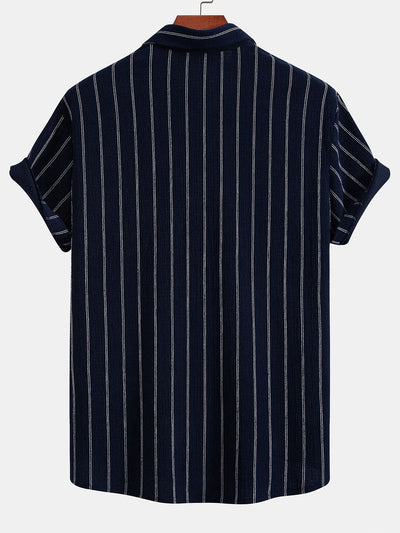 Cirilo® | Stripe Textured Button Up Shirt