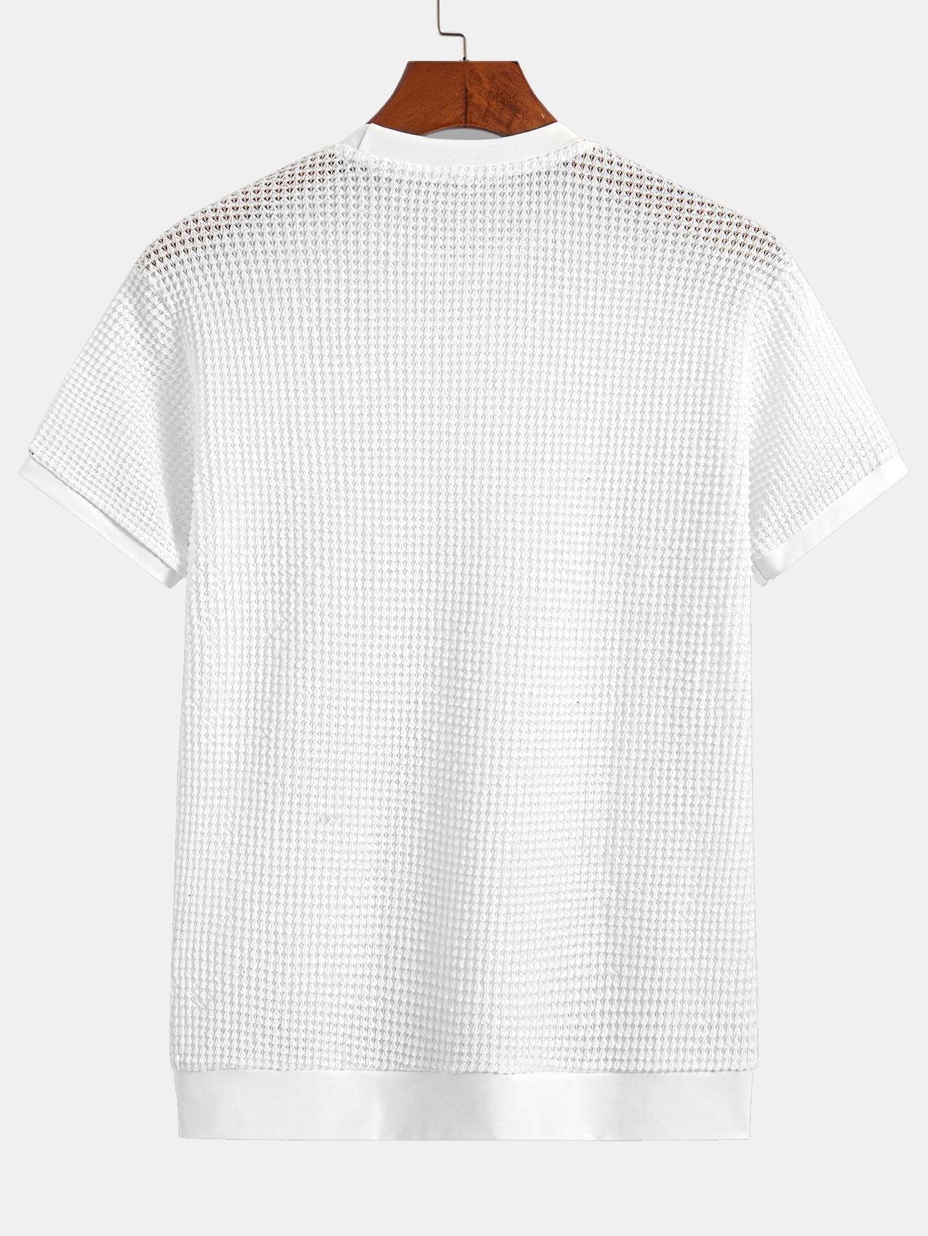 Mauricio® | Short Sleeve Waffle Ribbed Hem T-Shirt