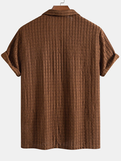 Job® | Texture Jacquard Cuban Shirt & Straight Leg Linen Pants